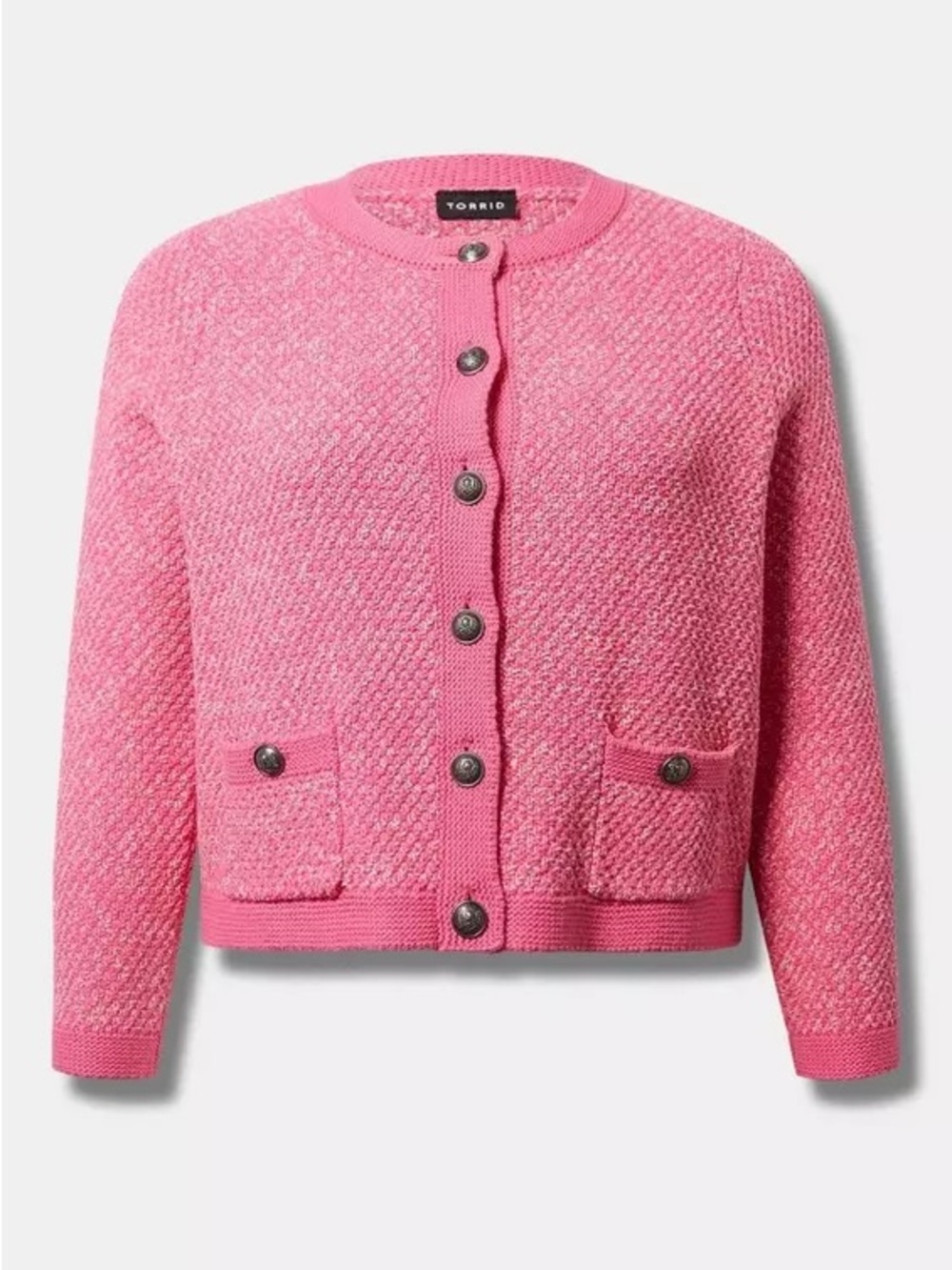 Torrid Pink  Button up Cardigan Sweater - Picture 3 of 5